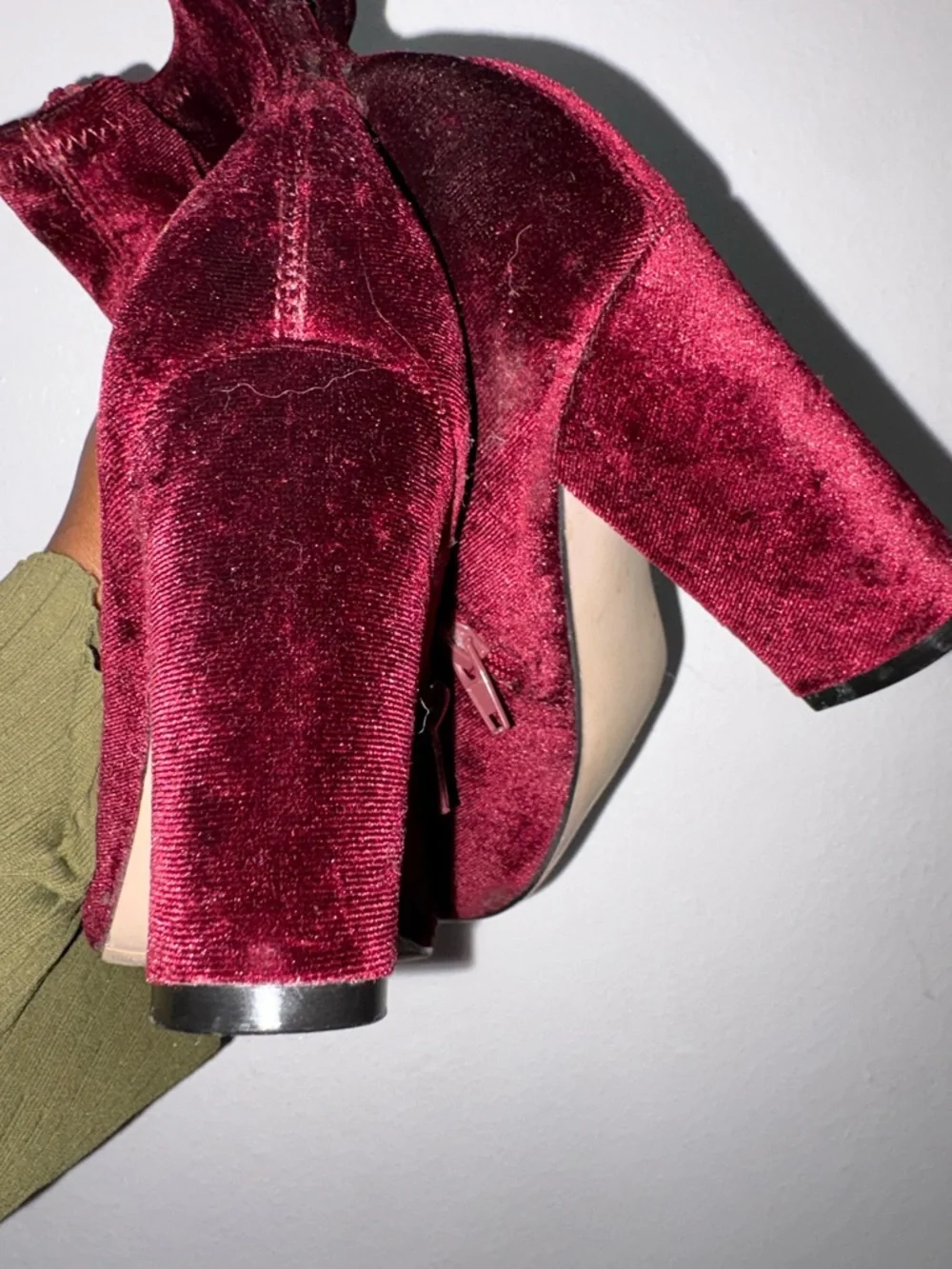 Madden Girl Burgundy Stretch boots